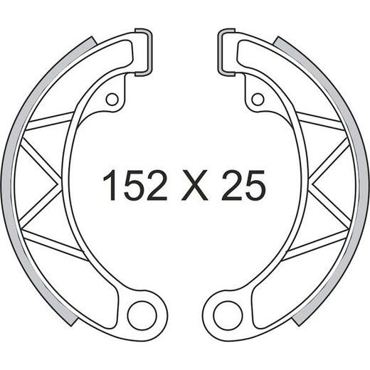 BŪGNINIŲ STABDŽIŲ TRINKELĖS RMS 225120601