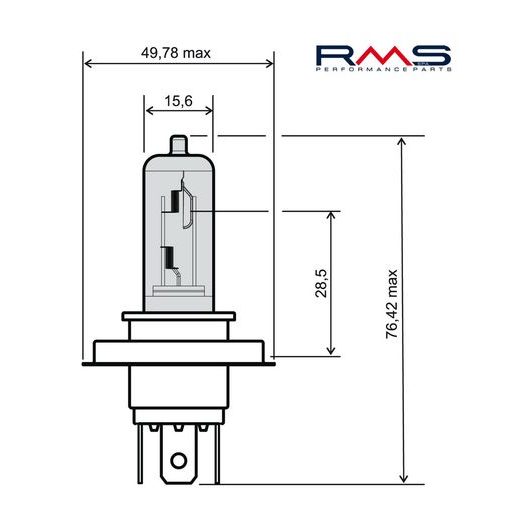 LEMPUTĖ RMS 246510185 12V 35/35W, HS1, BALTOS SPALVOS