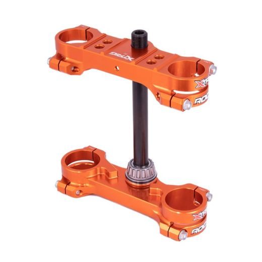 TRIPLE CLAMP X-TRIG ROCS TECH 40504005, ORANŽINĖS SPALVOS