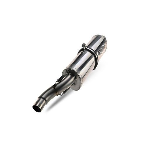SLIP-ON EXHAUST GPR TRIOVAL BMW.66.TRI POLISHED STAINLESS STEEL INCLUDING REMOVABLE DB KILLER AND LINK PIPE