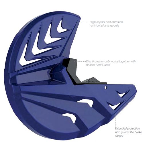 PRIEKINIO STABDŽŲ DISKO IR ŠAKIŲ APSAUGA POLISPORT PERFORMANCE 8151500001 JUODA/JUODA