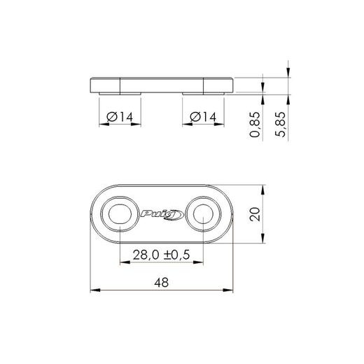 MIRRORS CAPS PUIG 3855N, JUODOS SPALVOS