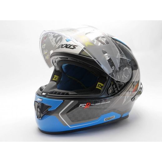 FULL FACE HELMET AXXIS COBRA RAGE A0 GLOSS PEARL WHITE, XXL DYDŽIO