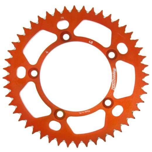 REAR ALU SPROCKET SUPERSPROX RAL-4:48-ORG, ORANŽINĖS SPALVOS 48T, 420