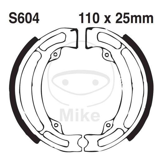 BŪGNINIŲ STABDŽIŲ TRINKELĖS EBC S604G GROOVED INCLUDINGS SPRINGS