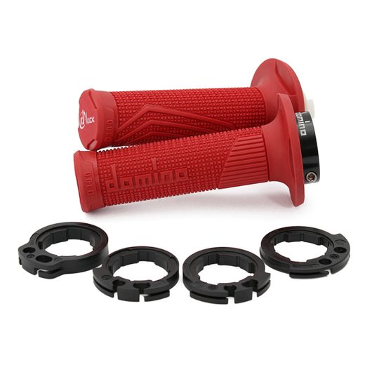 RANKENŲ KOMPLEKTAS VAIRAMS DOMINO 184162020 D-LOCK RED WITH COLLARS