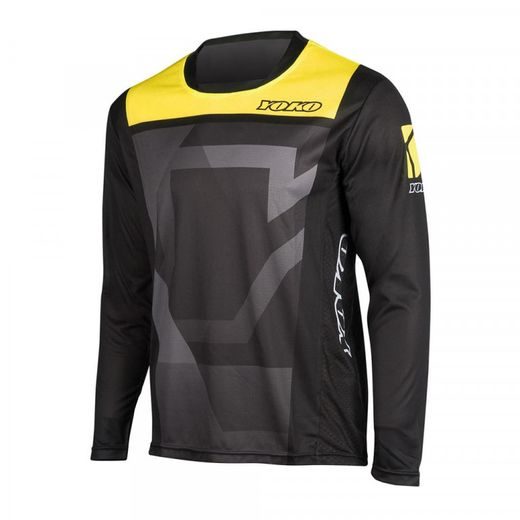 MX JERSEY YOKO KISA BLACK / YELLOW, L DYDŽIO