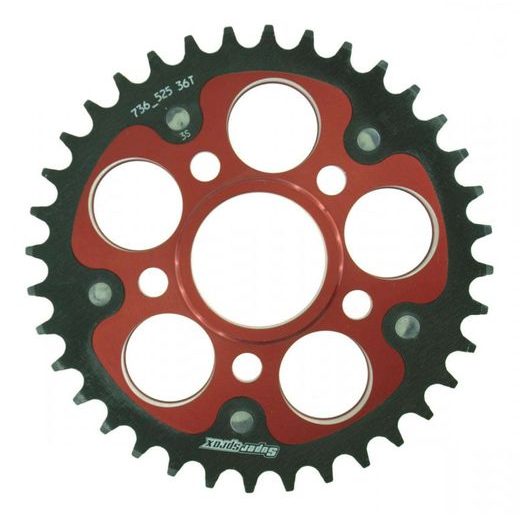 GALINĖ ŽVAIGŽDĖ SUPERSPROX STEALTH RST-736_525:36-RED, RAUDONOS SPALVOS 36T, 525