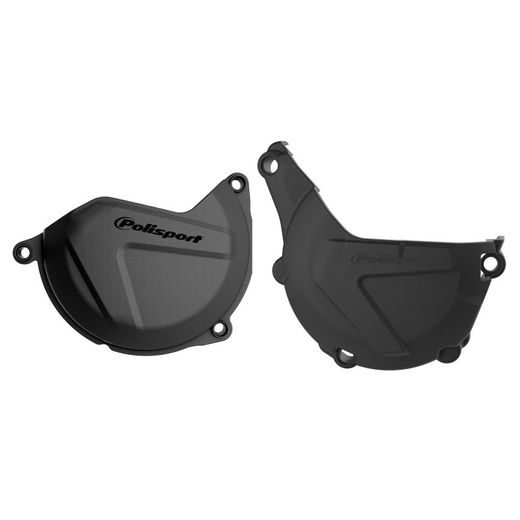 CLUTCH AND IGNITION COVER PROTECTOR KIT POLISPORT 90988, JUODOS SPALVOS