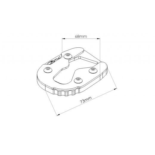 KICKSTAND EXTENSION PUIG 20184N, JUODOS SPALVOS