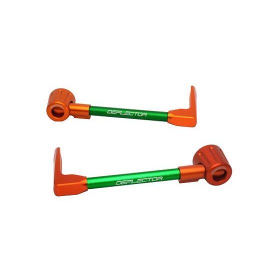LEVER GUARD ACCOSSATO WITH GREEN HOSE AND JOINT RIGHT + LEFT, ALUMINIUM