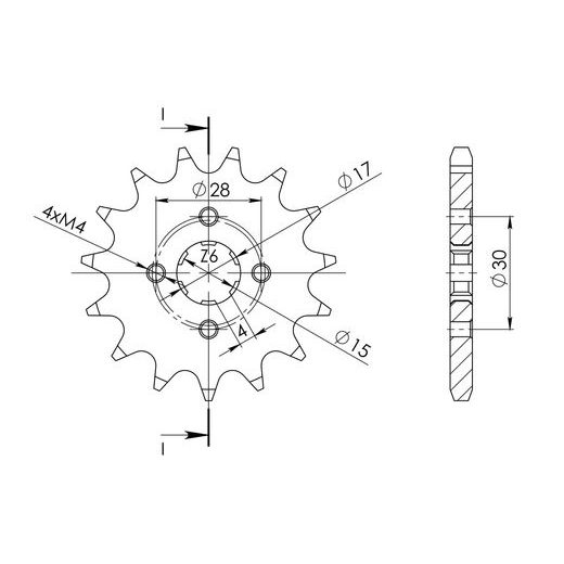 PRIEKINĖ ŽVAIGŽDĖ SUPERSPROX CST-253:16 16T, 420