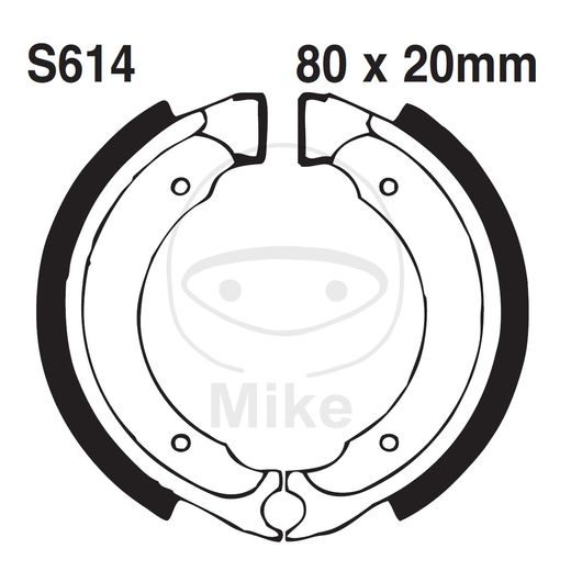 BŪGNINIŲ STABDŽIŲ TRINKELĖS EBC S614G GROOVED INCLUDINGS SPRINGS