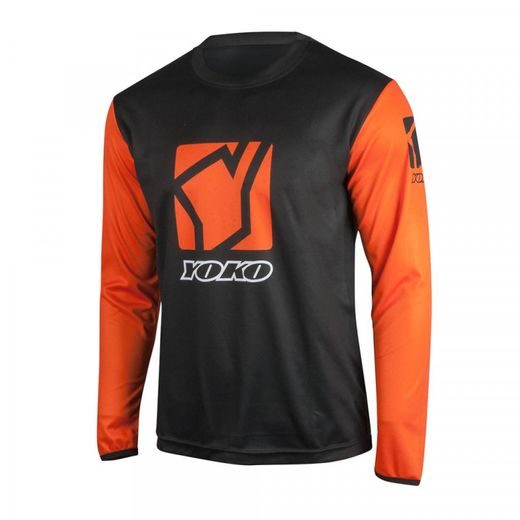 MX JERSEY YOKO SCRAMBLE BLACK / ORANGE, M DYDŽIO