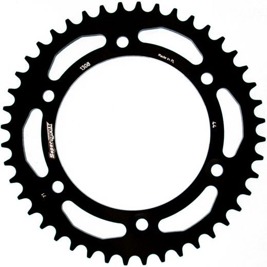 REAR ALU SPROCKET SUPERSPROX RAL-1308:44-BLK, JUODOS SPALVOS 44T, 520