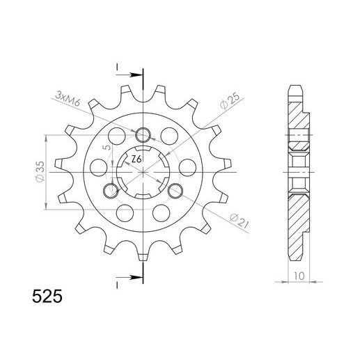 PRIEKINĖ ŽVAIGŽDĖ SUPERSPROX CST-1448:15 15T, 525