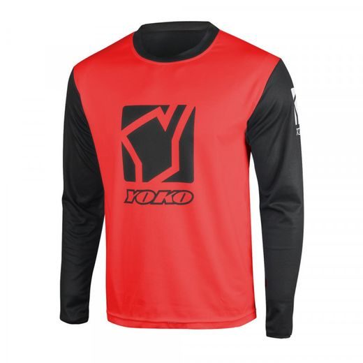 MX JERSEY YOKO SCRAMBLE BLACK / RED, S DYDŽIO