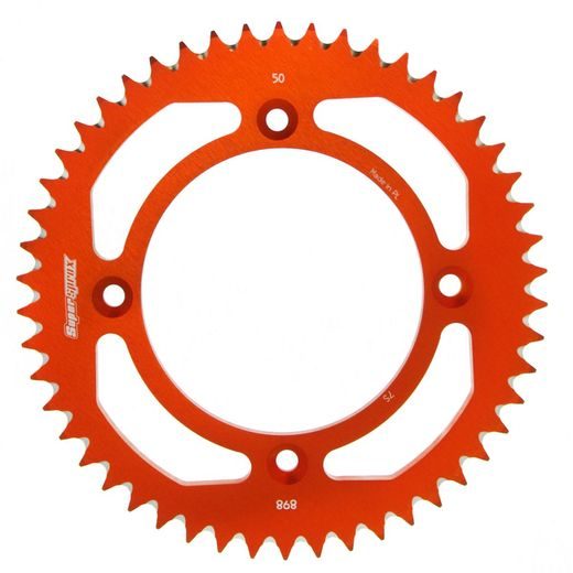 REAR ALU SPROCKET SUPERSPROX RAL-898:50-ORG, ORANŽINĖS SPALVOS 50T, 428