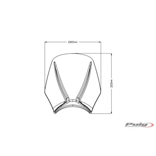 WINDSHIELD PUIG MITO 20702N, JUODOS SPALVOS