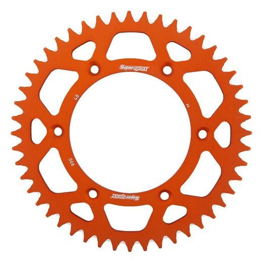 REAR ALU SPROCKET SUPERSPROX RAL-990:48-ORG, ORANŽINĖS SPALVOS 48T, 520