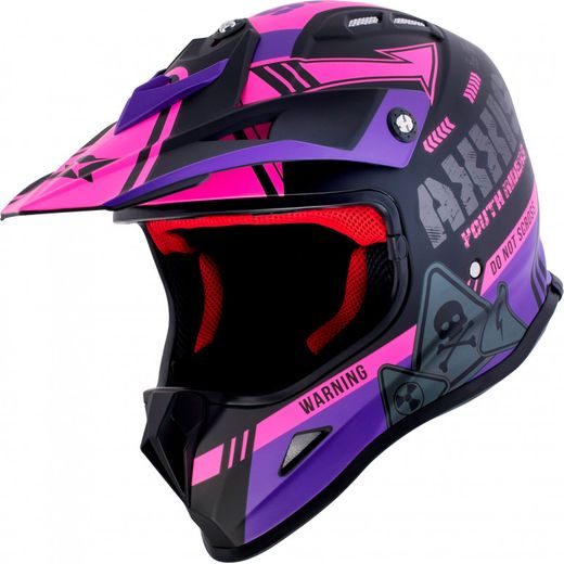 MX HELMET KIDS AXXIS WOLVERINE B8 MATT PINK YL