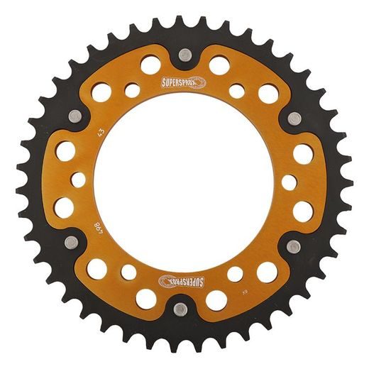 REAR SPROCKET SUPERSPROX STEALTH RST-498:43-GLD, AUKSO SPALVOS 43T, 525