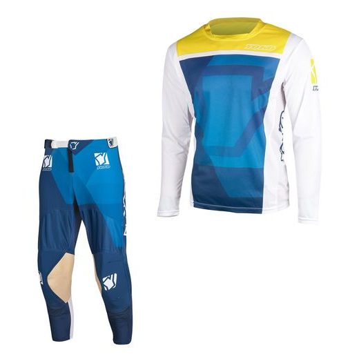 SET OF MX PANTS AND MX JERSEY YOKO KISA BLUE; BLUE/YELLOW 36 (XL)