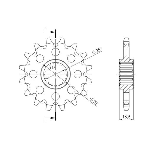 PRIEKINĖ ŽVAIGŽDĖ SUPERSPROX CST-1904:16 16T, 525