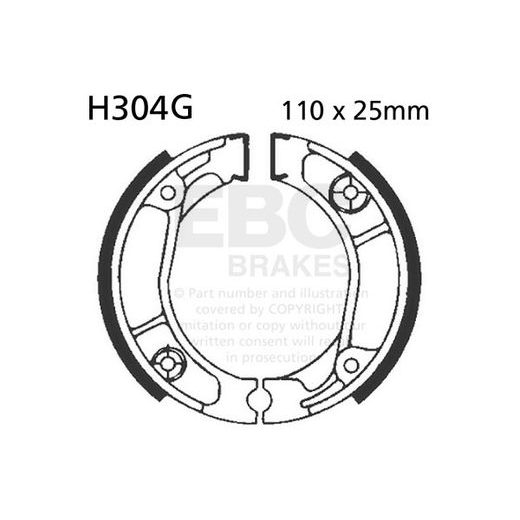 BŪGNINIŲ STABDŽIŲ TRINKELĖS EBC H304G GROOVED INCLUDINGS SPRINGS