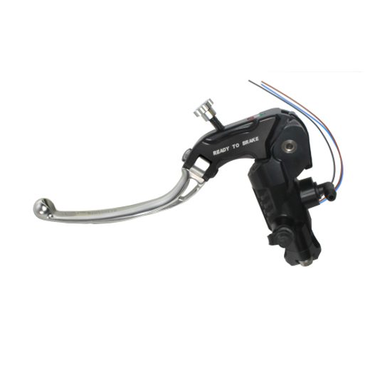 CLUTCH MASTER CYLINDER READY TO BRAKE ACCOSSATO 16X18 WITH SILVER FOLDING LEVER (NUT + LEVER)