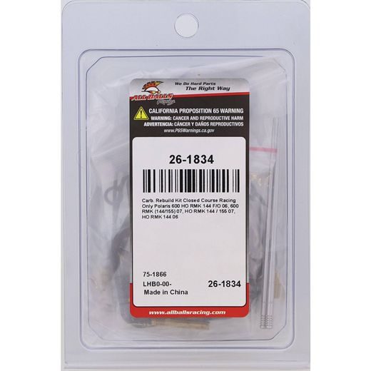 KARBIURATORIAUS REMONTINIS KOMPLEKTAS ALL BALLS RACING CARK26-1834