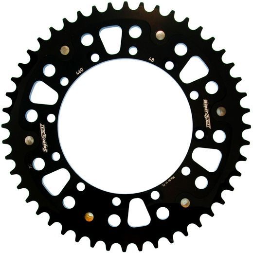 REAR SPROCKET SUPERSPROX STEALTH RST-460:48-BLK, JUODOS SPALVOS 48T, 520