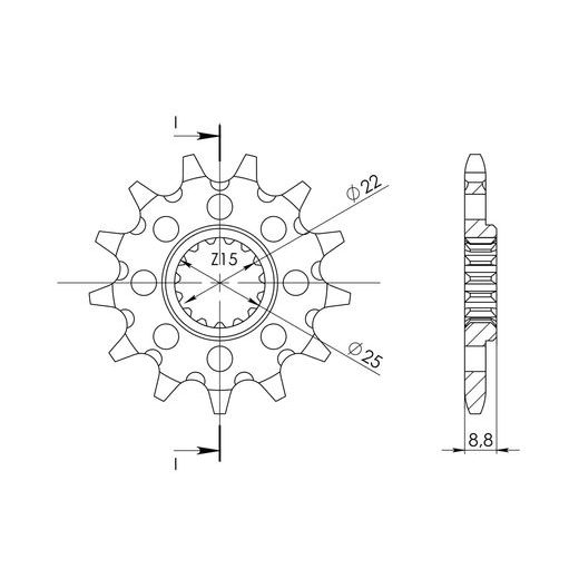 PRIEKINĖ ŽVAIGŽDĖ SUPERSPROX CST-1901:15 15T, 520