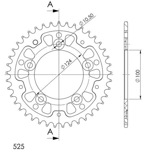 GALINĖ ŽVAIGŽDĖ SUPERSPROX STEALTH RST-744:41-BLK, JUODOS SPALVOS 41T, 525