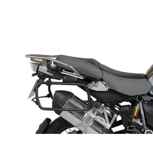 COMPLETE SET OF BLACK SIDE ALUMINUM CASES 36L / 47L SHAD TERRA BLACK INCLUDING MOUNTING KIT SHAD BMW R 1200 GS/ R 1200 GS ADVENTURE/ R 1250 GS/ R 1250 GS ADVENTURE