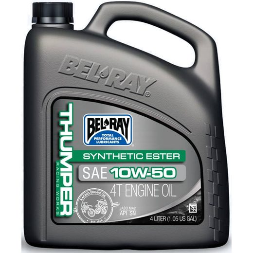 VARIKLIO TEPALAS BEL-RAY THUMPER RACING WORKS SYNTHETIC ESTER 4T 10W-50 4 L