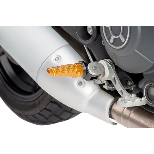 FOOTPEGS WITHOUT ADAPTERS PUIG RACING 6301O, AUKSO SPALVOS