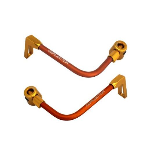LEVER GUARD ACCOSSATO WITH ORANGE HOSE AND JOINT RIGHT + LEFT, ALUMINIUM