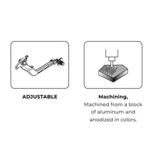 BRAKE FOOT PEDAL PUIG 22215O, AUKSO SPALVOS ADJUSTABLE