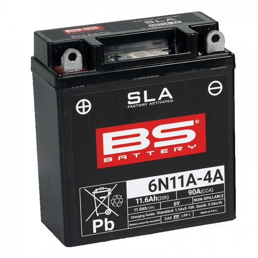 GAMYKLOJE AKTYVUOTAS AKUMULIATORIUS BS-BATTERY 6N11A-4A (FA) SLA