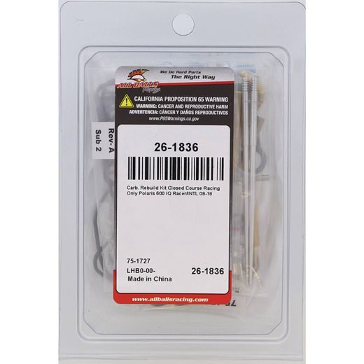 KARBIURATORIAUS REMONTINIS KOMPLEKTAS ALL BALLS RACING CARK26-1836