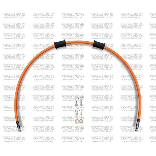 GALINĖS STABDŽIŲ ŽARNELĖS RINKINYS VENHILL POWERHOSEPLUS SUZ-6009R-OR (1 ŽARNELĖ RINKINYJE) ORANGE HOSES, CHROMED FITTINGS