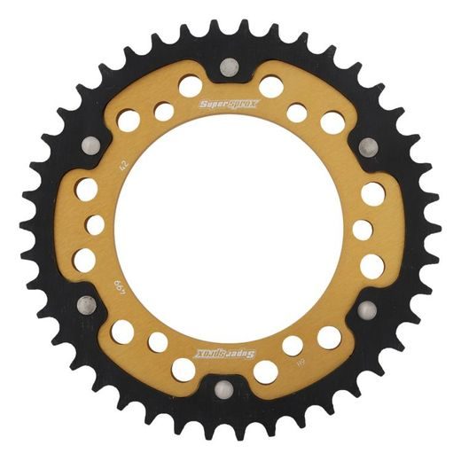 REAR SPROCKET SUPERSPROX STEALTH RST-499:42-GLD, AUKSO SPALVOS 42T, 530