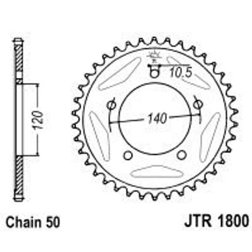 GALINĖ ŽVAIGŽDĖ JT JTR 1800-43 43T, 530