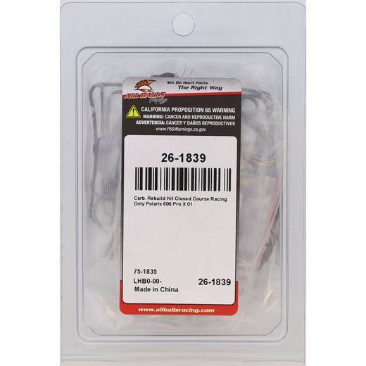 KARBIURATORIAUS REMONTINIS KOMPLEKTAS ALL BALLS RACING CARK26-1839