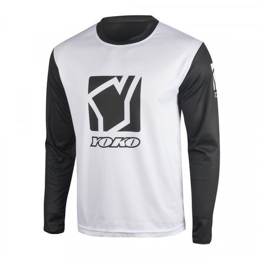 MX JERSEY YOKO SCRAMBLE WHITE / BLACK, S DYDŽIO