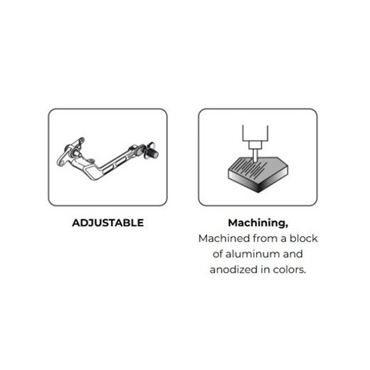 BRAKE FOOT PEDAL PUIG 22122N, JUODOS SPALVOS ADJUSTABLE