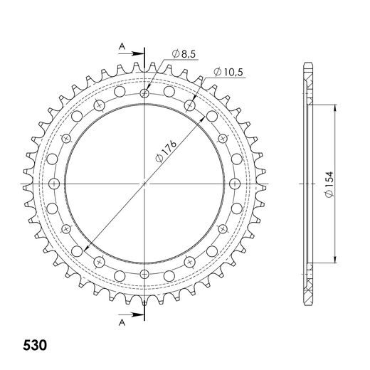 GALINĖ ALIUMININĖ ŽVAIGŽDĖ SUPERSPROX RAL-1340:45-BLU, MĖLYNOS SPALVOS 45T, 530