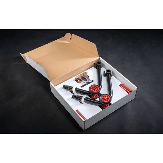 UNIVERSAL REAR STAND LV8 E620LV.KR WITH V FORK CURSORS, JUODAI RAUDONOS SPALVOS