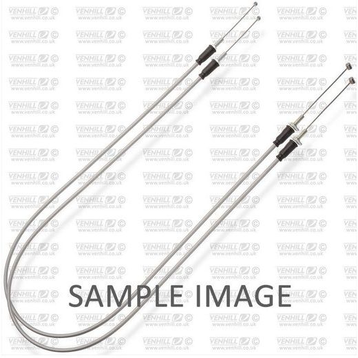 THROTTLE CABLES (PAIR) VENHILL H02-4-056-GY FEATHERLIGHT GREY